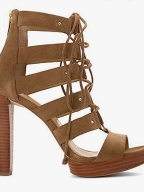 Michael Kors Sofia Lace-up Strappy High Heel ‘Desert’ color Heels